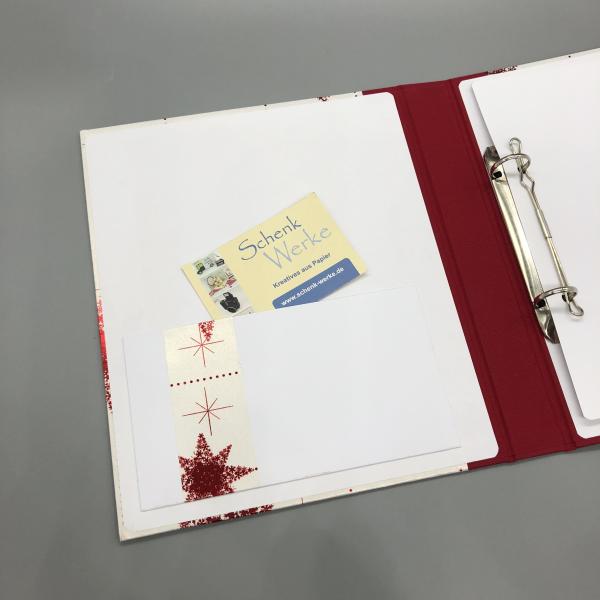 Ordner Ringbuch A5 rot Steckfach